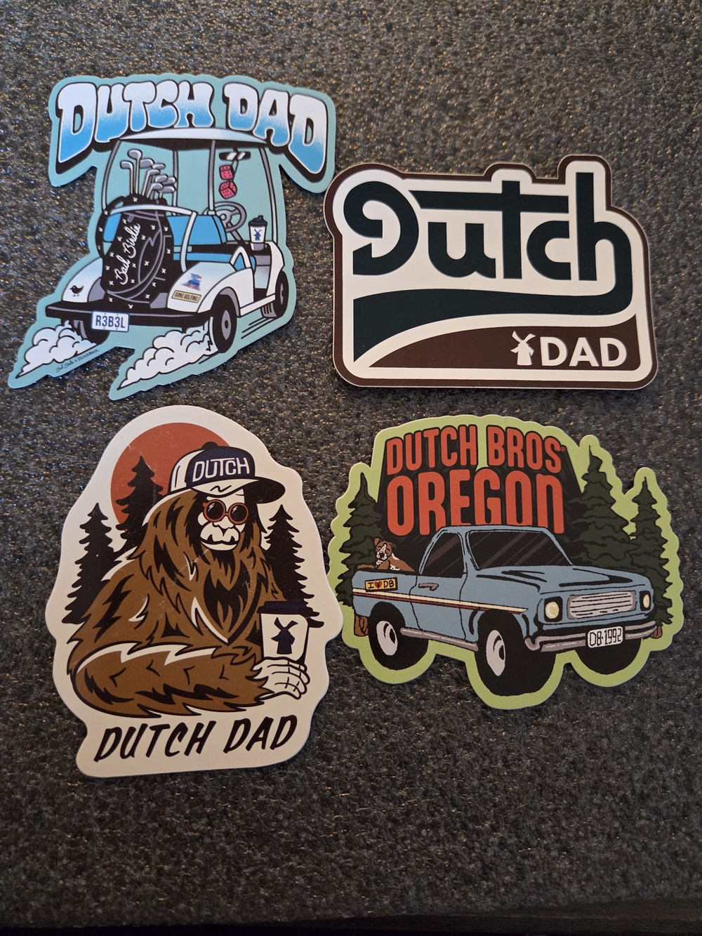 Dutch Bros Coffee Stickers - 4 Pack